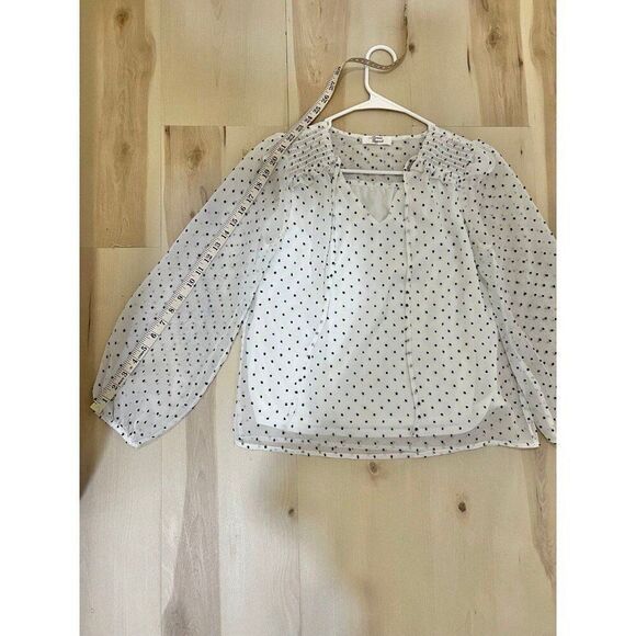 Beacon Apparel Retro Preppy Polka Dot Minimalist Feminine Office Chic Blouse - Picture 12 of 12